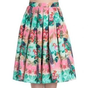Hell Bunny Peacock Skirt Medium